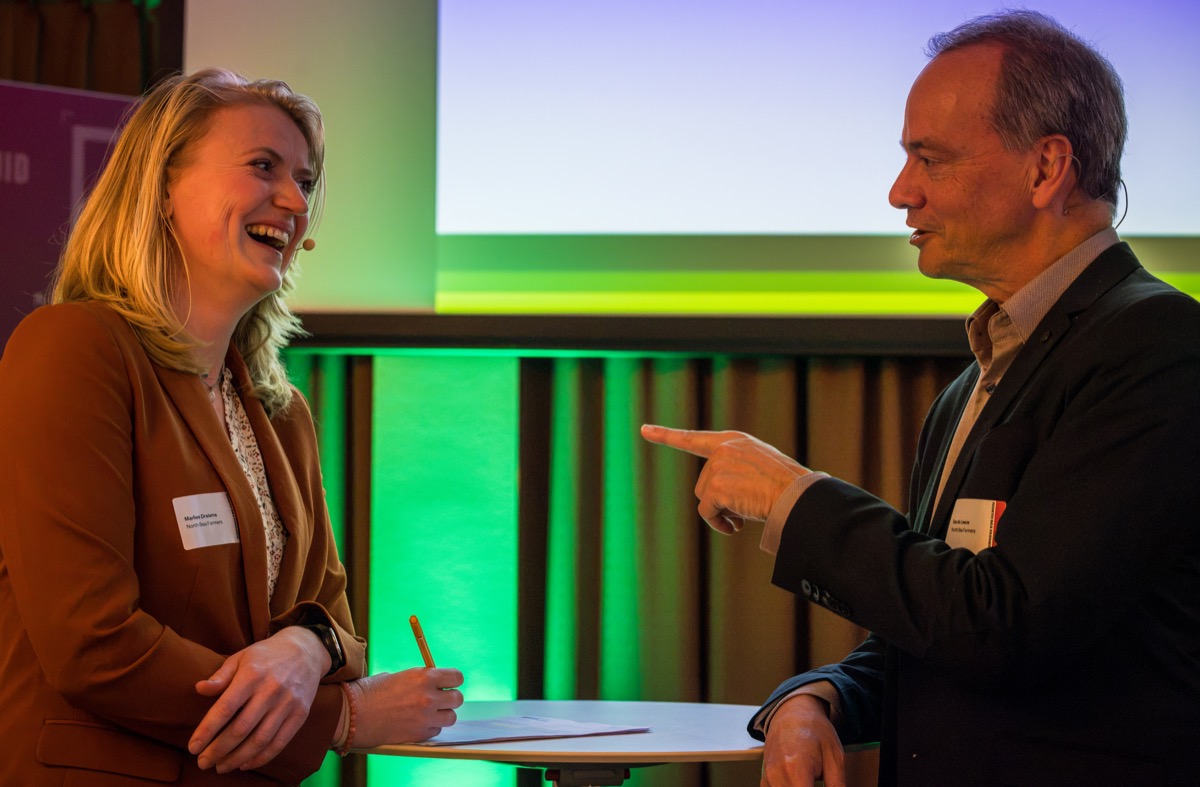 Conference room set for corporate event at Westergasfabriek Amsterdam