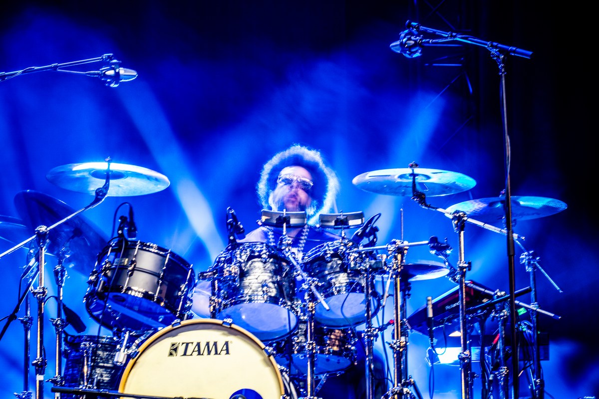 Concert photography — drummer during live performance